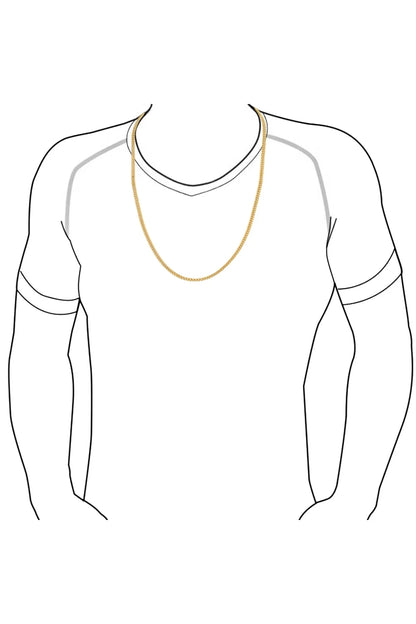 Men'S Stainless Steel Gold-Tone 24" Flat Curb Chain Necklace - Mens Necklace